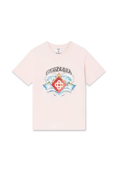 T-shirt con logo CASABLANCA KIDS | KSP26JTS03803WAVES